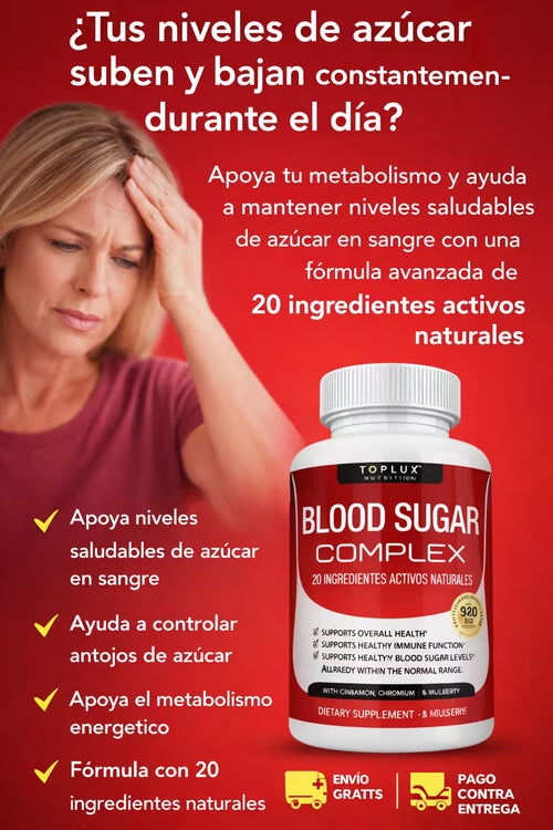 BLOOD SUGAR COMPLEX: Equilibrio natural para tu azúcar en sangre y metabolismo